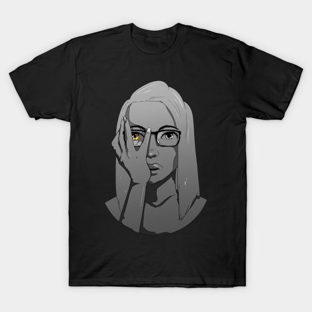 Black and White Infected Sweetie T-Shirt by hellosweetie82